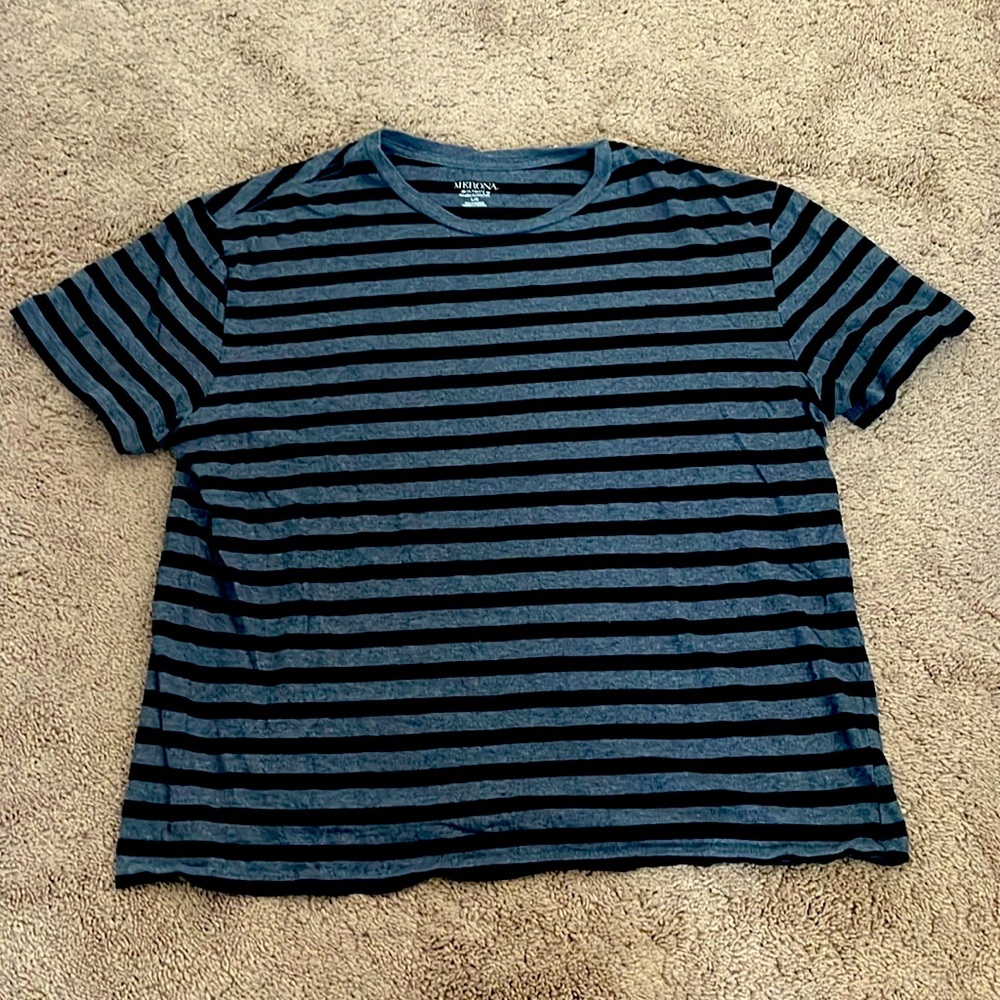 Men’s Merona Black & Gray Striped T-Shirt